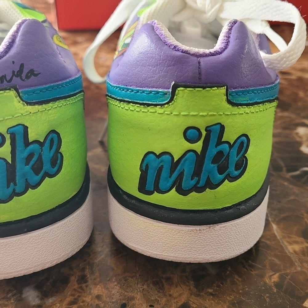 Nike custom handpainted shoes size 8 - Picture 4 of 6